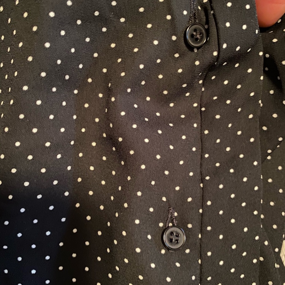 Zara Black/white MICRO Polka Dot Bodysuit - Picture 5 of 7